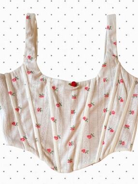 NWOT With Jean Cindy Rosette Corset